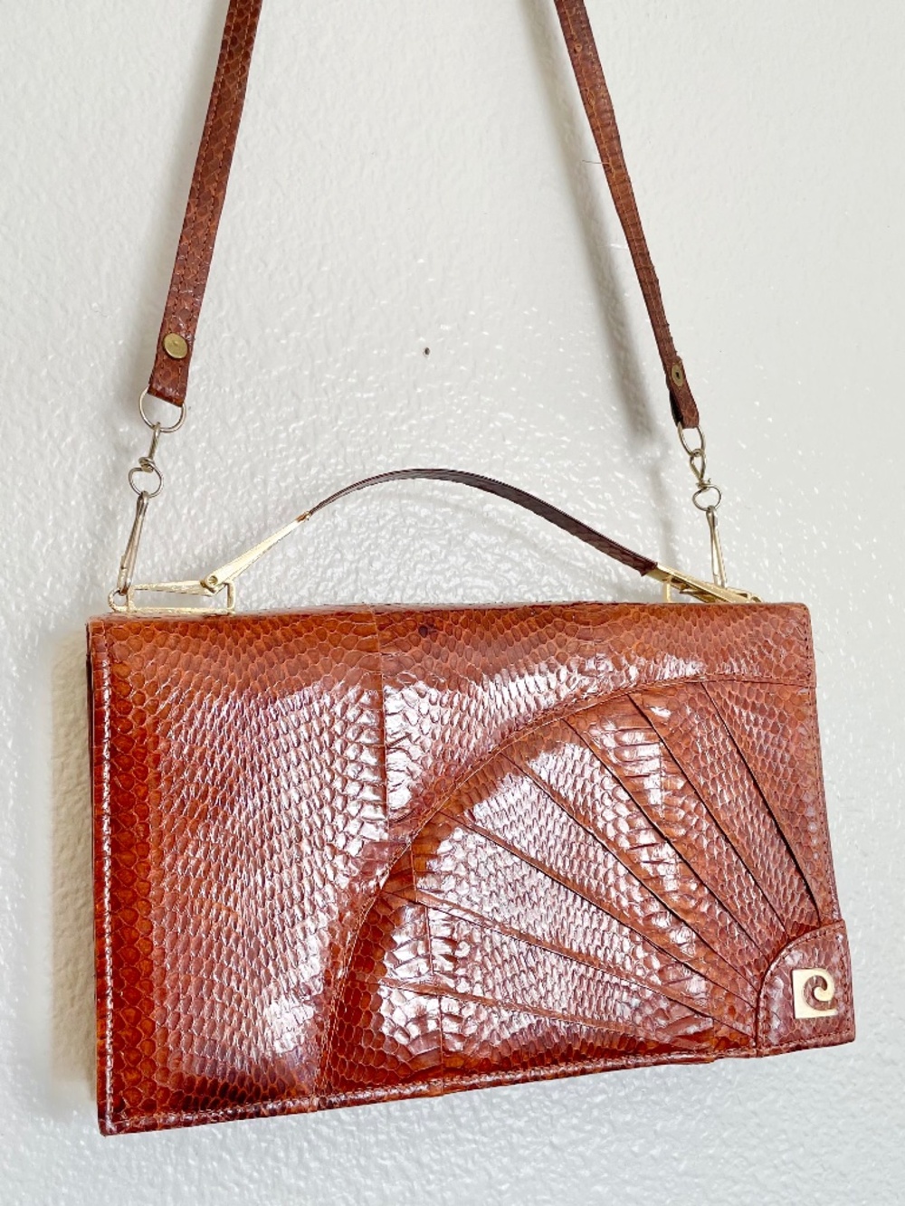 Vintage Pierre Cardin Snakeskin Clutch Purse